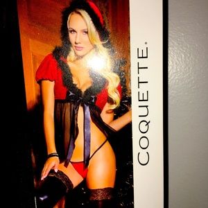 Red/Black OS Santa Babydoll intimates